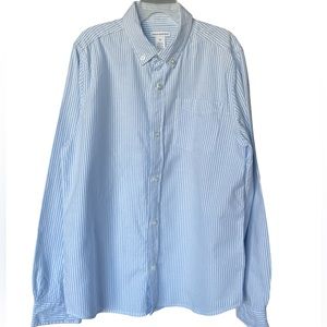 Amazon Essentials Long Sleeve Blue Striped Casual Buttondown Shirt